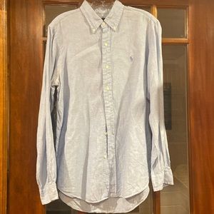 Ralph Lauren polo blue button down shirt
